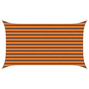 vidaXL Слънчево платно за сянка Оранжево и кафяво 3,5 x 2 m