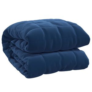 vidaXL Утежнено одеяло синьо 138x200 см 6 кг плат