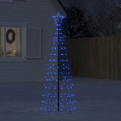 vidaXL Коледна светеща елха с шипове 220 LED синя 180 см