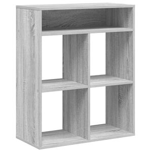 vidaXL Библиотека, сив сонома, 66x31x80 см, инженерно дърво
