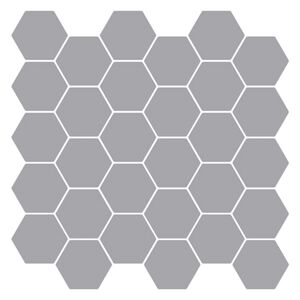 vidaXL Шестоъгълна плочка 50 pcs Сиво 30 x 30 cm Полиуретан и PET
