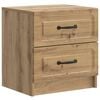 vidaXL Нощен шкаф Дъб артизан 43 x 34,5 x 44,5 см Инженерна дървесина