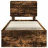 vidaXL Рамка за легло Димян дъб 100 x 200 cm Солидно борово дърво