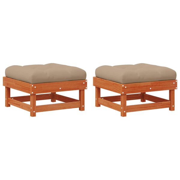 vidaXL Градинска поставка за крака Масивна боровина Восъчен Кафяв