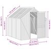 vidaXL Оранжерия с опорна рамка, антрацит, алуминий, 3,61 м²