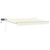 vidaXL Ръчен изтеглящ сенник с LED светлини 3 x 2 m