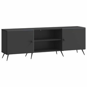vidaXL ТВ шкаф 150 x 31 x 50 см Черно Инженерна дървесина