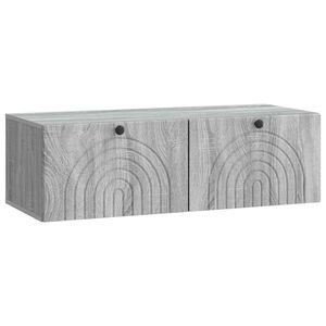 vidaXL Стенно монтиран ТВ шкаф Сива сонома 99 x 41 x 30 см