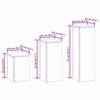 vidaXL Стойка за растения 3 pcs Ръждясало Патинираща стомана