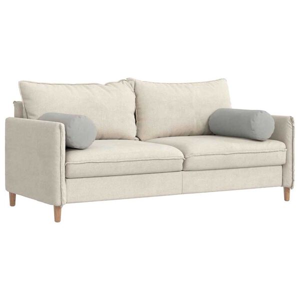 vidaXL Възглавници валяци 2 pcs Светлосиво Ø 25 x 70 см