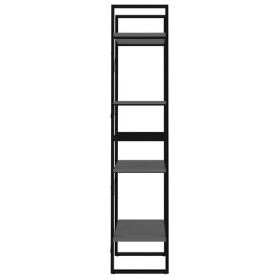 vidaXL 4-етажна библиотека, сива, 60x30x140 см, ПДЧ
