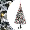 vidaXL С изкуствено коледно дърво Бяло 120 cm