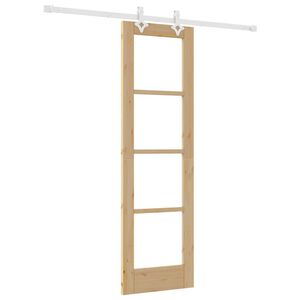 vidaXL Преплъзваща се врата 61 x 198,5 см Натурално