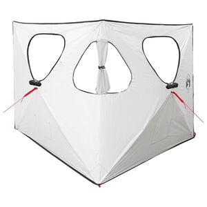 vidaXL Ловна шатра Бял blackout 145 x 145 x 150 см Полиестер и стомана