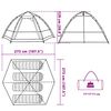 vidaXL Къмпинг палатка, кабинна, 4-местна, зелена, бързо освобождаване