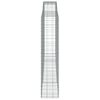 vidaXL Габионни кошници арка 3 бр 400x50x220/240 см поцинковано желязо