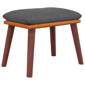 vidaXL Табуретка, тъмносива, 45x29,5x35 см, текстил и изкуствена кожа