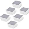 vidaXL LED осветителни тела за вграждане в земя, 6 бр, 100x100x68 мм