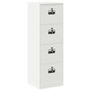 vidaXL Кабинет за файлове с чекмедже Бяло 45,5 x 42 x 139 см