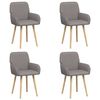 vidaXL Обедени столове 4 pcs Текстил Таупе 56,5 x 50 x 87,5 см