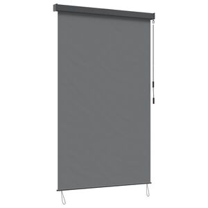 vidaXL Ролетна щора Светлосиво 180 x 250 cm Текстил и Алуминий