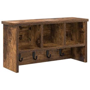 vidaXL Стенен закачалка за палта с рафт Димян дъб 50 x 16 x 26 см