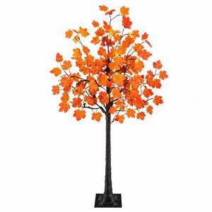 vidaXL Коледно LED кленово дърво Кафяво 120 cm Пластмаса