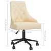 vidaXL Въртящи се трапезни столове, 6 бр, кремави, кадифе