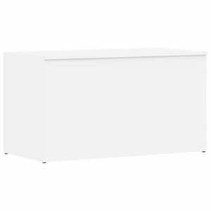 vidaXL Сандък за съхранение, бял, 84x42x46 см, инженерна дървесина