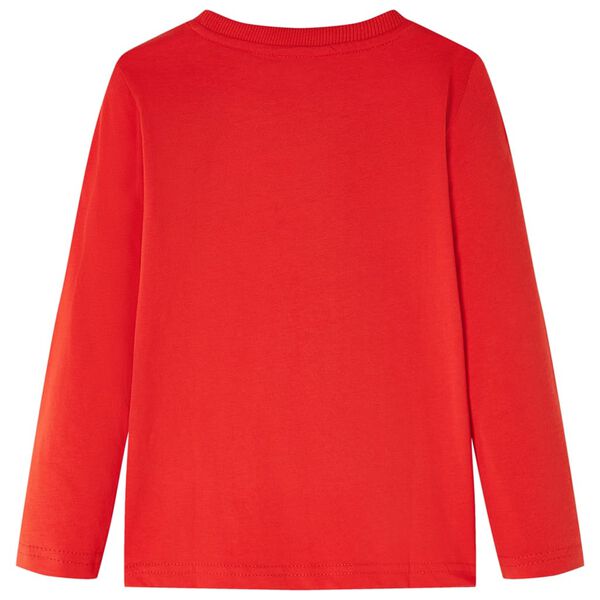 Детска тениска с дълъг ръкав, червена, 104