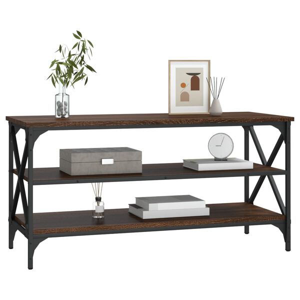 vidaXL ТВ шкаф, кафяв дъб, 100x40x50 см, инженерно дърво