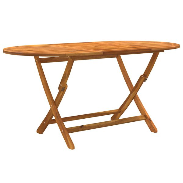 vidaXL Градински трапезен комплект, 9 части, акация масив и textilene