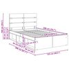 vidaXL Рамка за легло Бетон 120 x 200 cm Солидно борово дърво