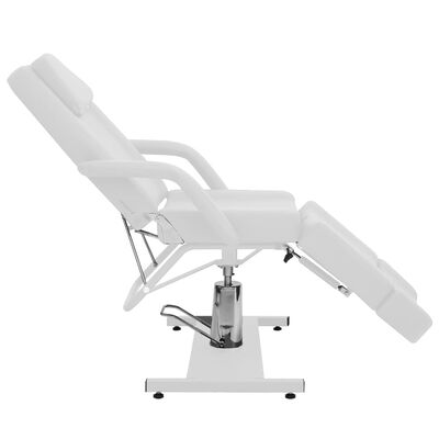 vidaXL Козметичен стол, изкуствена кожа, бял, 180x62x78 см