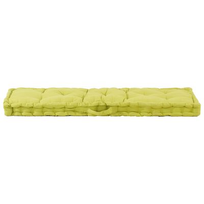 vidaXL Палетни възглавници за под, 2 бр, памук, зелени