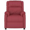 vidaXL Изправящ масажен стол виненочервен изкуствена кожа