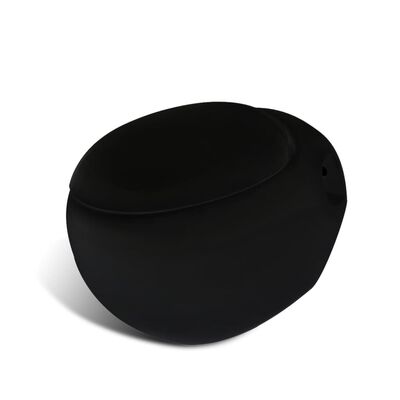 Окачена тоалетна чиния с яйцевидна форма, черна