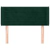 vidaXL Горна табла за легло, тъмнозелена, 93x16x78/88 см, кадифе