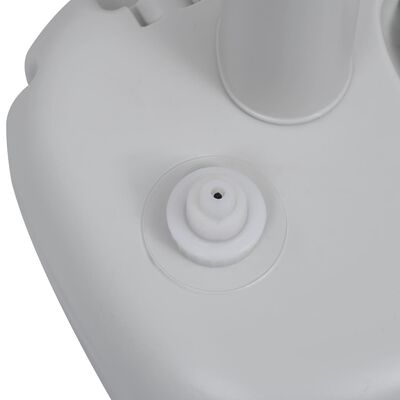 vidaXL Комплект преносима къмпинг тоалетна с мивка за ръце, сива