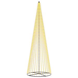vidaXL LED Коледна Елха 485 см 1632 LED светодиода Топло бяло Желязо