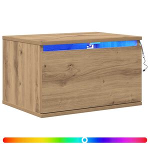 vidaXL Стенен шкаф за нощно шкафче Дъб 50 x 36 x 30 см