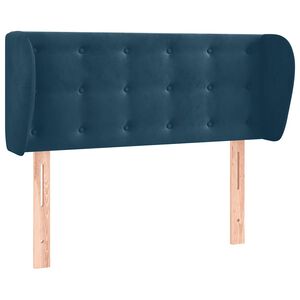 vidaXL Горна табла за легло с уши, тъмносиня, 83x23x78/88 см, кадифе