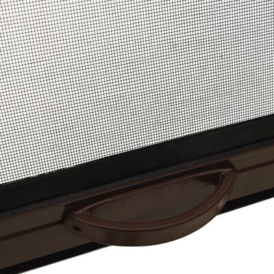 vidaXL Ролетен комарник за прозорци, кафяв, 140x170 см