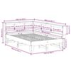 vidaXL Легло с етажерка за книги, без матрак, 120x190 см, бор масив