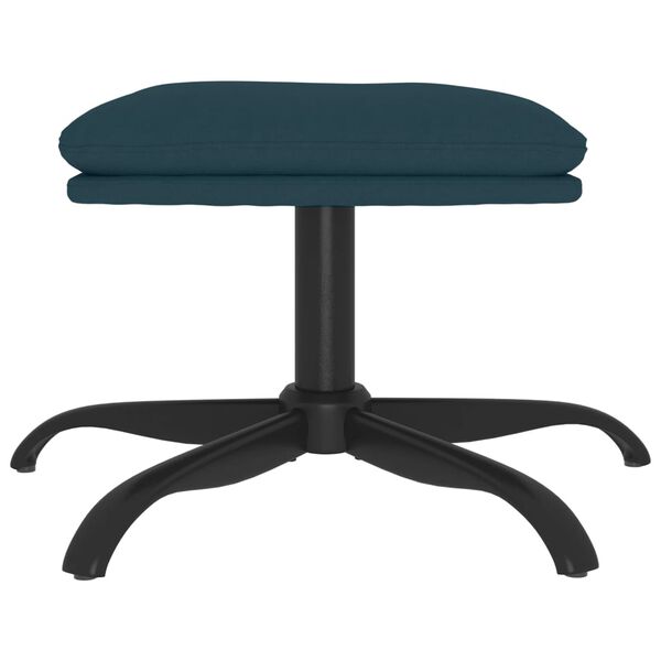 vidaXL Табуретка, синя, 60x60x36 см, кадифе