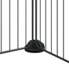 vidaXL Клетка за животни с врата, 8 панела, черна, 35x35 см, стомана