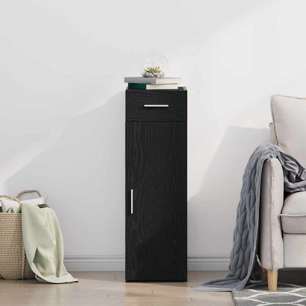 vidaXL Служебен шкаф с чекмедже Черния дъб 30 х 42,5 х 93 см