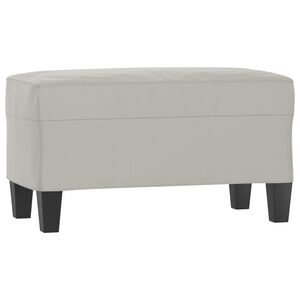 vidaXL Пейка, светлосива, 70x35x41 см, микрофибърен плат