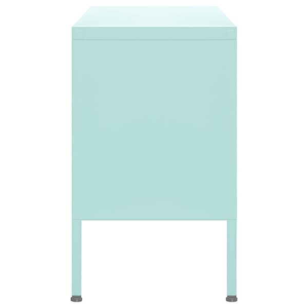 vidaXL ТВ шкаф, мента, 105x35x50 см, стомана