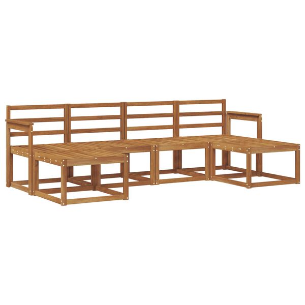 vidaXL Комплект дивани за открито 6 pcs Естествен